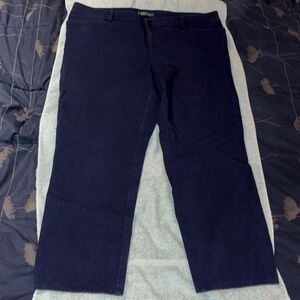 Lauren Ralph Lauren Women’s Navy Blue Chinos - size 14